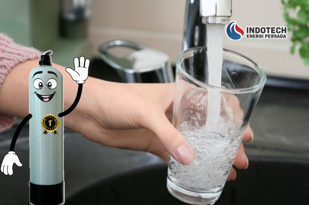 Sistem alat penyaring air rumah tangga untuk air jernih dan sehat.